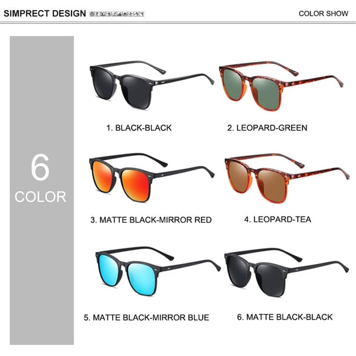 Men's 2021 Retro Mirror Square Sunglasses Vintage Anti-Glare Sunglasses BENNYS 
