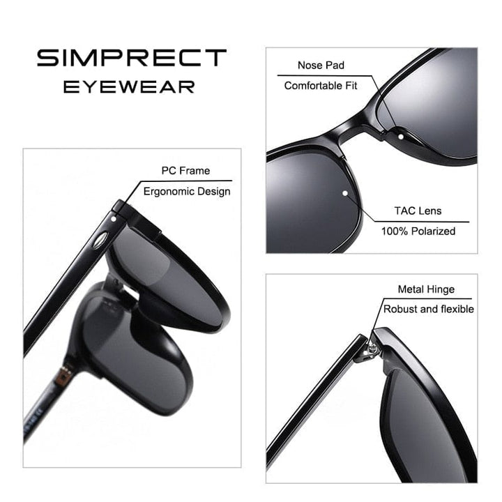 Men's 2021 Retro Mirror Square Sunglasses Vintage Anti-Glare Sunglasses BENNYS 