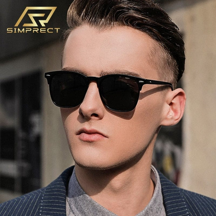 Men's 2021 Retro Mirror Square Sunglasses Vintage Anti-Glare Sunglasses BENNYS 