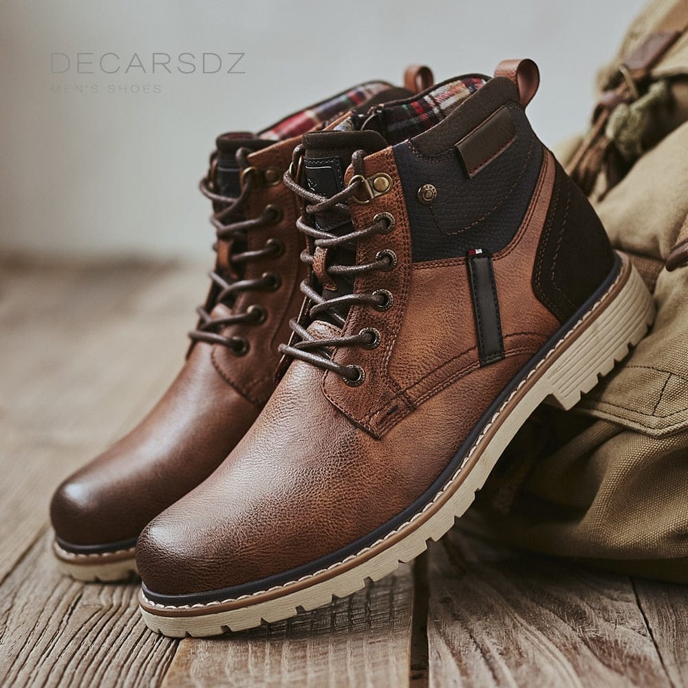 Mens Leather Casual Brand Boots Bennys Beauty World