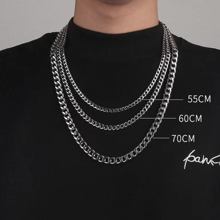 Men's And Women's Simple Titanium Steel Necklace BENNYS 