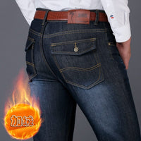 Men's Brand Jeans Classic Style Autumn Winter Business Casual Pants BENNYS 