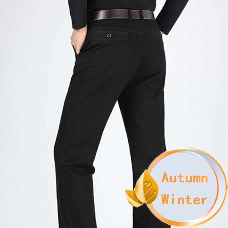 Men's Casual Cotton Loose high waist  Fashion Business Pants For Men Plus Size BENNYS 