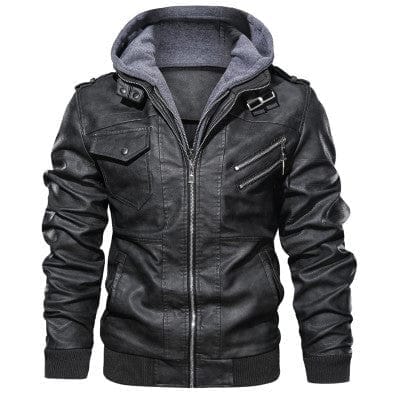 Men's Casual Hooded Motorcycle Plus Size Jacket BENNYS 