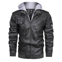 Men's Casual Hooded Motorcycle Plus Size Jacket BENNYS 