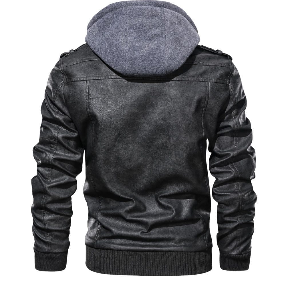 Men's Casual Hooded Motorcycle Plus Size Jacket BENNYS 