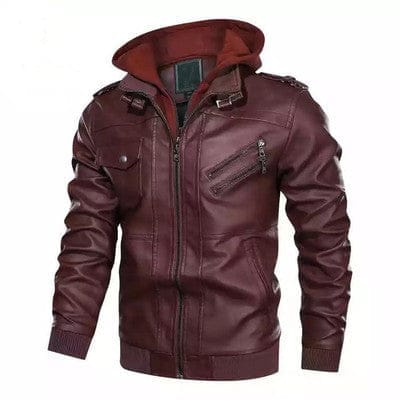 Men's Casual Hooded Motorcycle Plus Size Jacket BENNYS 