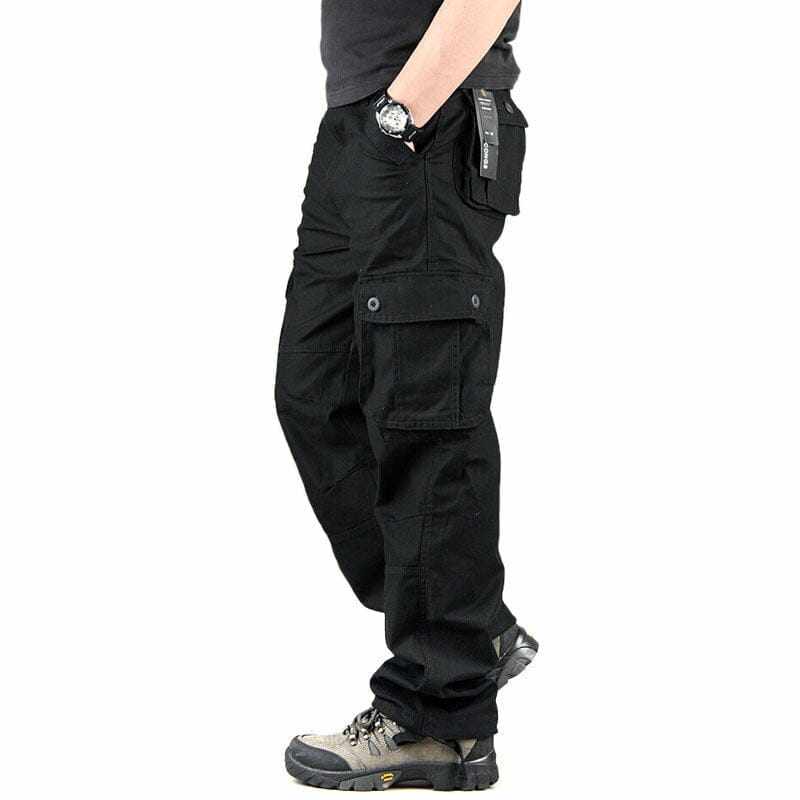 Military cargo pants sales black