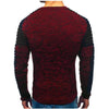 Men's Clothing Fashion Turtleneck Rotator Cuff Striped Pleat Sweater BENNYS 