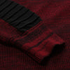 Men's Clothing Fashion Turtleneck Rotator Cuff Striped Pleat Sweater BENNYS 