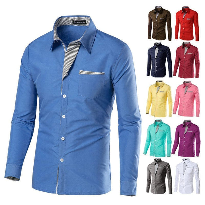 Men's Cotton Long Sleeve Embroidered Casual Shirts For Men BENNYS 