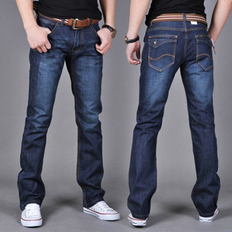 Men's Denim Long Pants Trendy Men's Denim Straight-Leg Pants BENNYS 