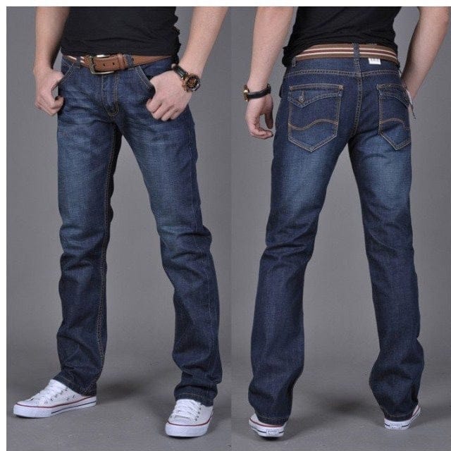 Men's Denim Long Pants Trendy Men's Denim Straight-Leg Pants BENNYS 