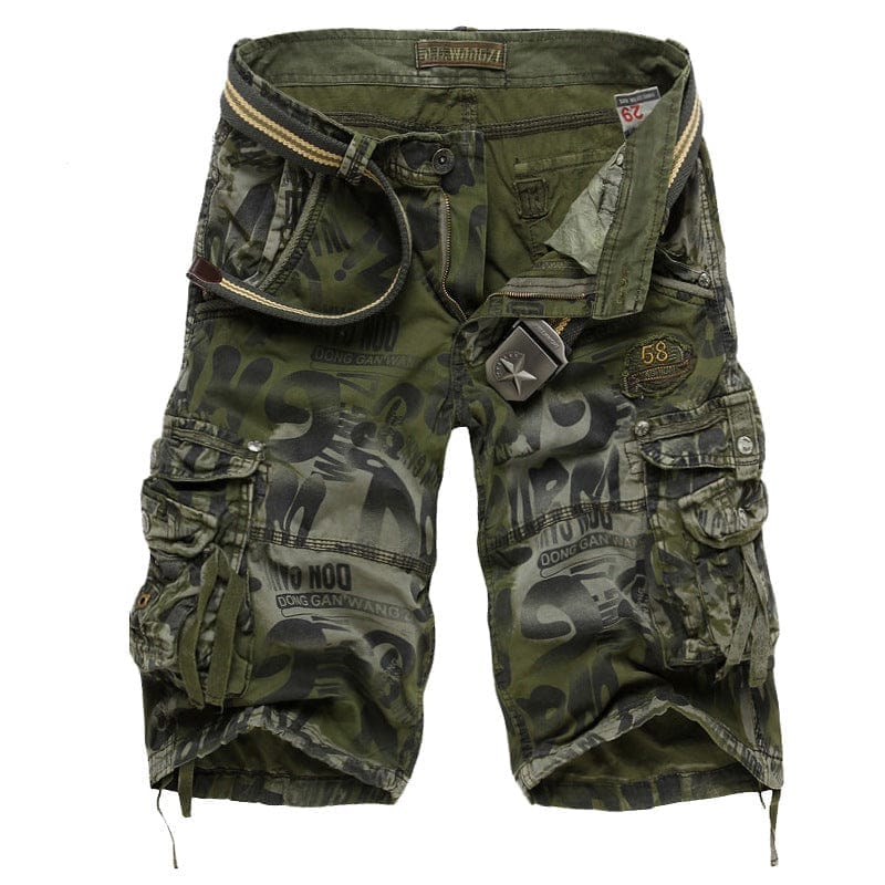 Men's Denim Loose Casual Five-point Overalls Camouflage Shorts BENNYS 