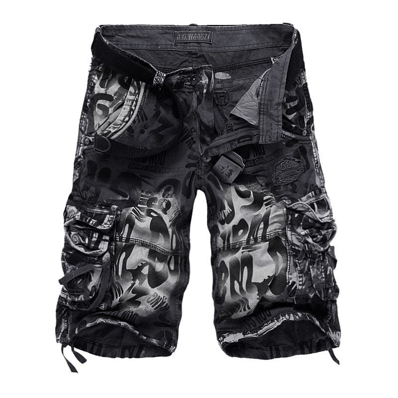 Men's Denim Loose Casual Five-point Overalls Camouflage Shorts BENNYS 