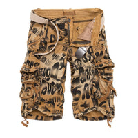 Men's Denim Loose Casual Five-point Overalls Camouflage Shorts BENNYS 