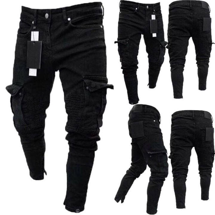 Men's Fashion  Long Pencil  Ripped Jean Pants BENNYS 