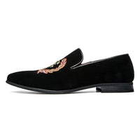Men's Fashion Suede Leather Embroidery Loafers BENNYS 