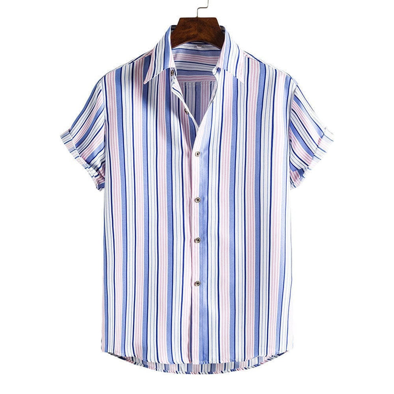 Men's Hawaiian Shirt Short Sleeves Printed Button Down Summer Beach Shirts BENNYS 