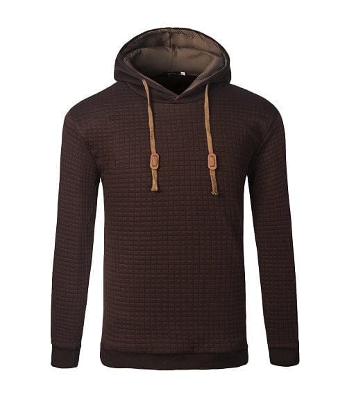 Men's Jacquard Sweater Long-sleeved Hoodie Warm Color Hooded Sweatshirt Jacket BENNYS 