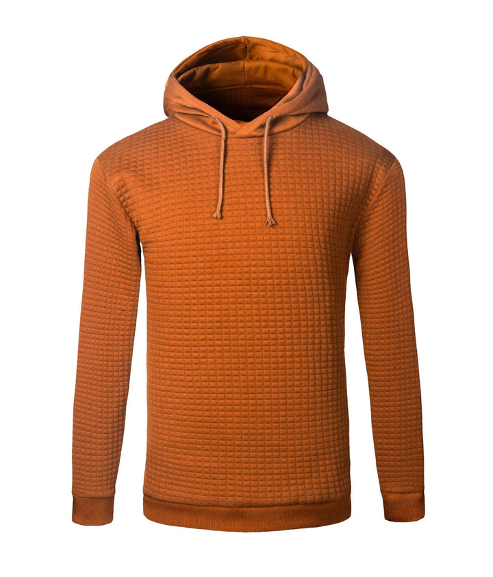 Men's Jacquard Sweater Long-sleeved Hoodie Warm Color Hooded Sweatshirt Jacket BENNYS 