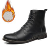 Men's Motorcycle Boots PU Leather Lace-up Military  Boots BENNYS 