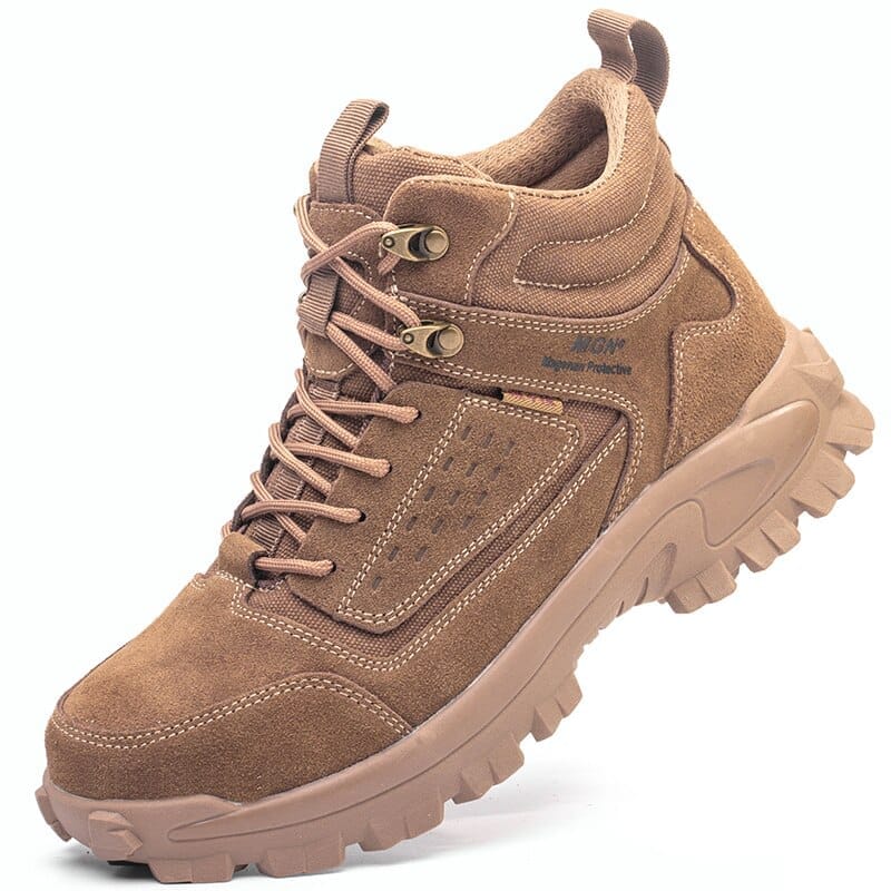 Brown safety outlet shoes