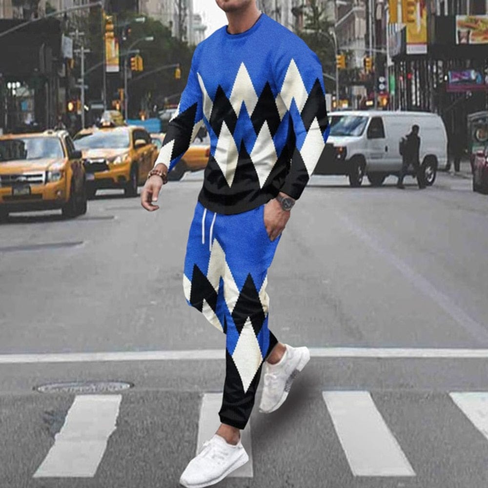 Men's Streetwear Vintage Sweatshirt Oversized Men Clothing 2 Piece Set –  Bennys Beauty World