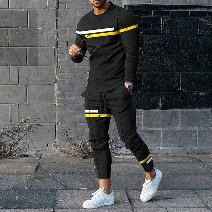 Men's Streetwear Vintage Sweatshirt Oversized Men Clothing 2 Piece Sets BENNYS 