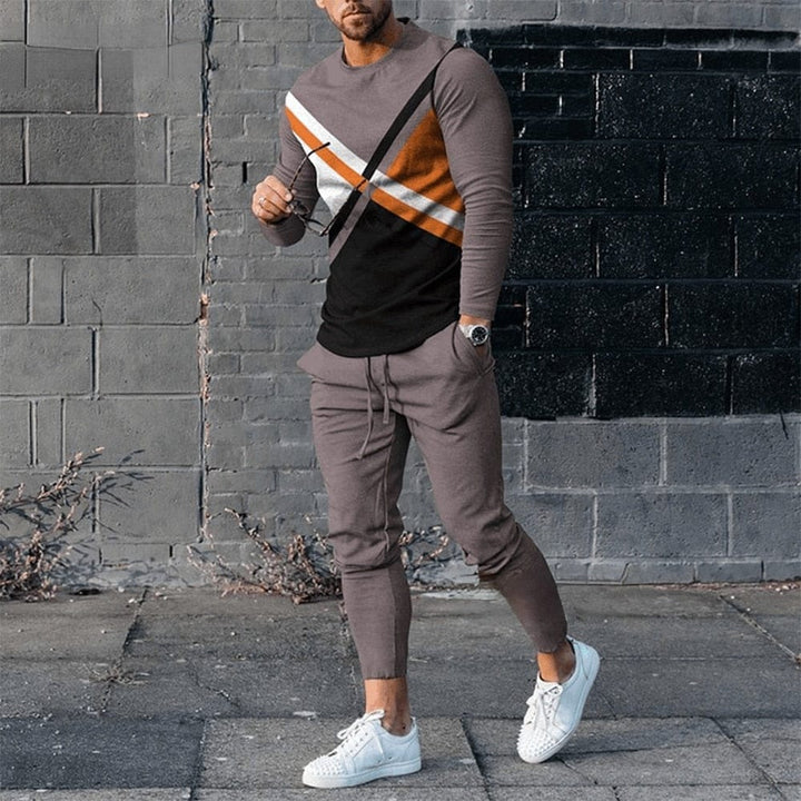 Men's Streetwear Vintage Sweatshirt Oversized Men Clothing 2 Piece Sets BENNYS 