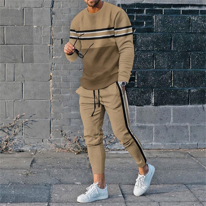 Men's Streetwear Vintage Sweatshirt Oversized Men Clothing 2 Piece Sets BENNYS 
