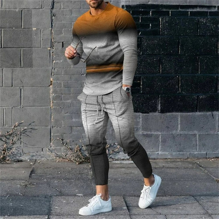 Men's Streetwear Vintage Sweatshirt Oversized Men Clothing 2 Piece Sets BENNYS 