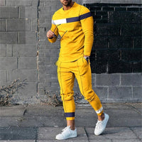 Men's Streetwear Vintage Sweatshirt Oversized Men Clothing 2 Piece Sets BENNYS 