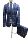 Men's Suits Slim Fit 2 PCS Set Plaid For Wedding Party Dinner Suit BENNYS 