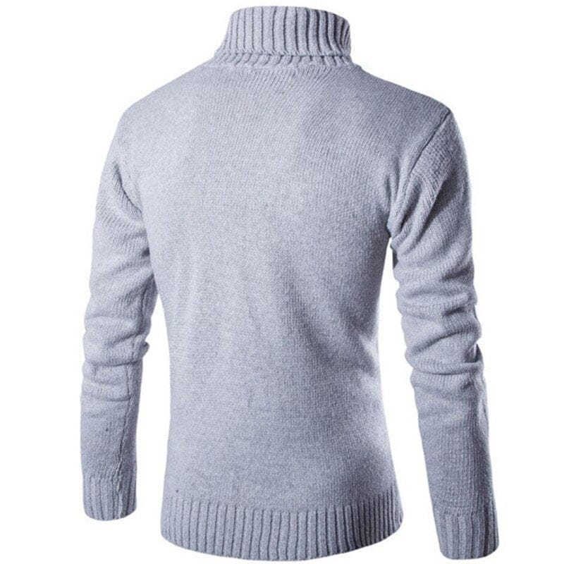 Men's Sweater Pullover Slim Warm Solid Turtleneck Clothing BENNYS 