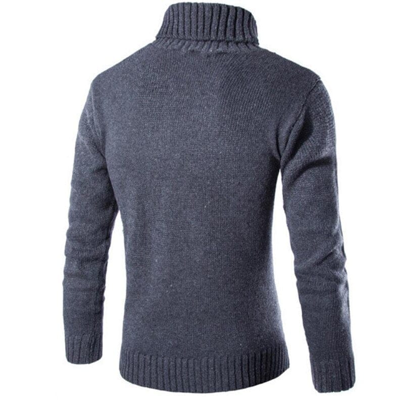 Men's Sweater Pullover Slim Warm Solid Turtleneck Clothing BENNYS 