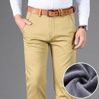 Men's  Warm Casual Business Dark Khaki Pants BENNYS 