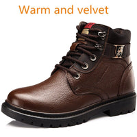 Men's Warm Comfortable Fashion Genuine Leather Boots BENNYS 