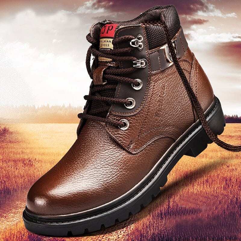 Men's Warm Comfortable Fashion Genuine Leather Boots BENNYS 