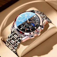 Men's Watch Luxury Business Quartz Waterproof Watches Stainless Steel BENNYS 
