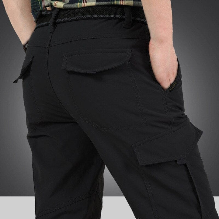 Men's Winter Thick Fleece Warm Stretch Cargo Pants Military SoftShell Waterproof Casual Pants Tactical Trousers Plus Size 4XL BENNYS 