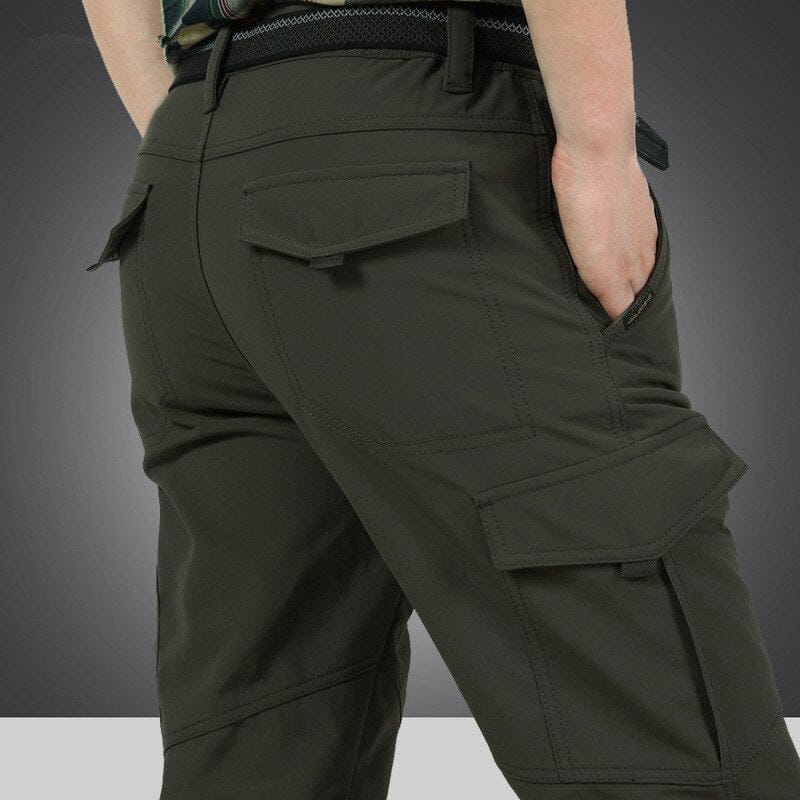 Men's Winter Thick Fleece Warm Stretch Cargo Pants Military SoftShell Waterproof Casual Pants Tactical Trousers Plus Size 4XL BENNYS 