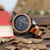 Men's Wooden Date and Week Display Watches BENNYS 