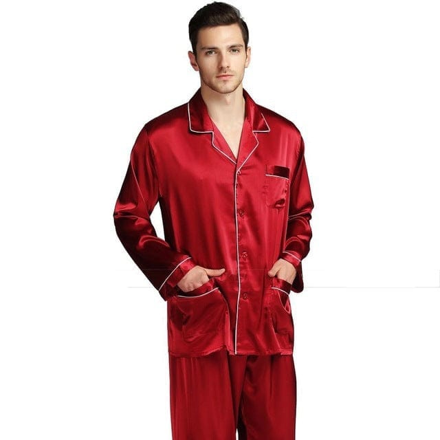 Men's silk satin pajamas suit casual wear BENNYS 