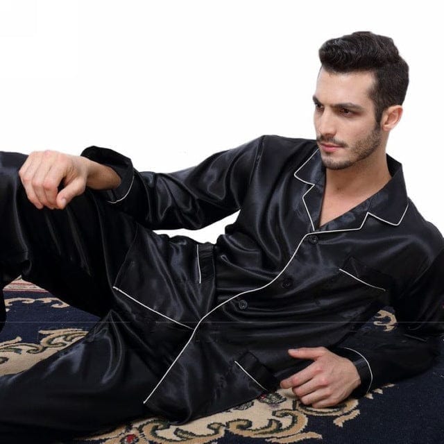 Men's silk satin pajamas suit casual wear BENNYS 