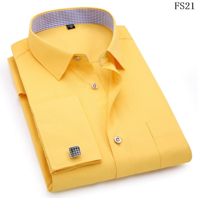 Mens French Cufflinks Long Sleeves Shirts BENNYS 