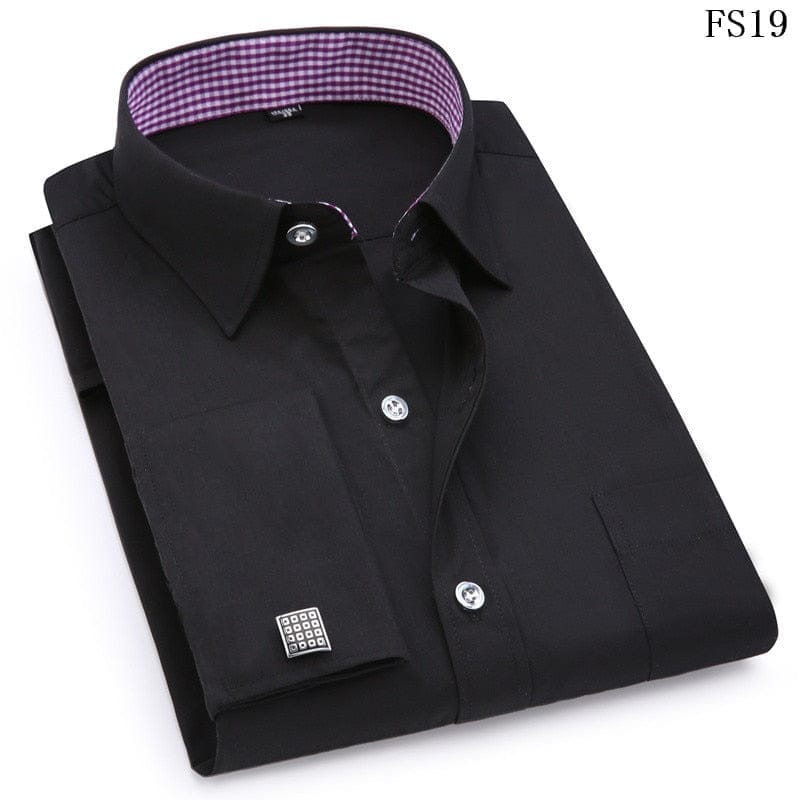 Mens French Cufflinks Long Sleeves Shirts BENNYS 