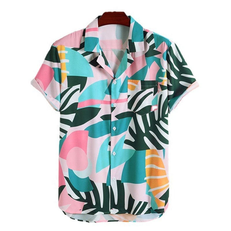 Mens Hawaiian Summer Flower  Short Sleeve Dress BENNYS 