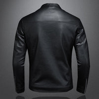 Mens Pu Leather Jacket Fashion Motorcycle Leather Coat BENNYS 