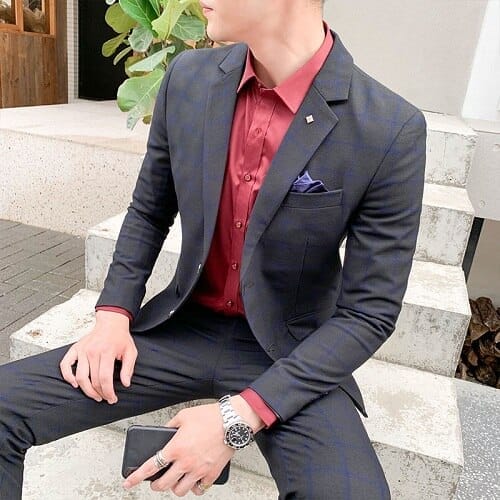 Mens Suit Skinny 2 Pieces Formal Slim Fit Tuxedo Prom Suit For Men BENNYS 